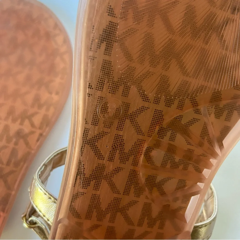 Michael Kors Jaylyn 3 Rose Gold Sandals Size 3